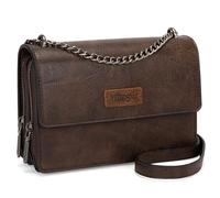 Wrangler Umhängetasche für Damen, Western-Geldbörse, klein, Clutch, trendige Umhängetasche mit Kettenriemen, Geschenk WG149-236CF, dark coffee
