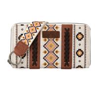 Wrangler Western-Geldbrse fr Damen mit aztekischem Southwestern-Armband, Boho-Damen-Geldbrse, zweifach faltbare Geldbrse CY-WG2202-W006CF
