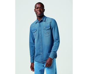 WRANGLER WESTERN Jeanshemd mid light wash 112362744 M