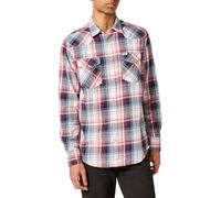 Wrangler Men's WESTERN Shirt, Red Blue, S
