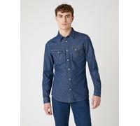 Wrangler Western-Hemd aus Dark Denim im Slim Fit S Slim Fit