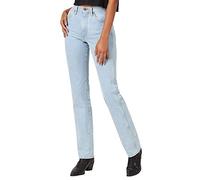 Wrangler Women's Cowboy Cut High Rise Slim Fit Tapered Leg Jean, Bleach, 0-34