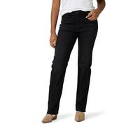 Wrangler Women's High Rise True Straight Fit Jean, Midnight Black, 12-30