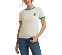 Wrangler X Lainey Wilson Lucky Number Nine Ringer-T-Shirt für Damen, Hearts Dreams Good Jeans, Mittel