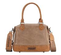 Wrangler zweifarbige Arzttasche mit Tragegriff oben, Handtasche und Damen-Schultertasche, Raw Indian Khaki