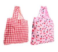 Wrapables Envirosax Lane Wiederverwendbare Einkaufstaschen, Kirsche, 2 Stück