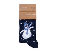 Wrendale Design Penguin Christmas Sock - Winter Wonderland - NAVY