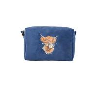 Wrendale Designs by Hannah Dale Make-up-Tasche "Daisy Coo" Highland Cow bestickt