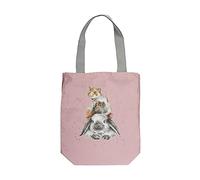 Wrendale Designs Canvas-Tragetasche - Piggy in the Middle Meerschweinchen, Hamster und Kaninchen