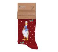 Wrendale Designs Damen Socken Ente Christmas Scarves | WD-XSOCK004