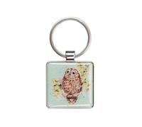 Wrendale Designs - Schlüsselanhänger "Treetops" Eule, blaugrün, 40mm x 80mm