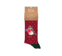 Wrendale - Mens Bambussocken Robin Mens Christmas