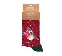 Wrendale Designs - Season's Tweetings Robin Kindersocken, multi, Children's size 6-8.5