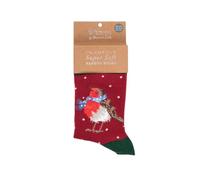 Wrendale Designs - Season's Tweetings Robin Kindersocken, multi, Children's size 9-12