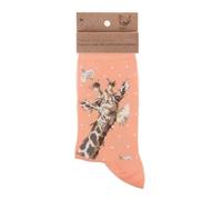 Wrendale Designs Socken Giraffe – Bambussocken Damen, Pfirsich (Giraffenblumen)