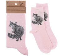 Wrendale Designs Socken, schöne Katze, Rosa