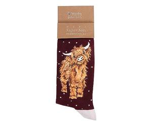 Wrendale Designs Weihnachtssocken Herren - Highland Cow