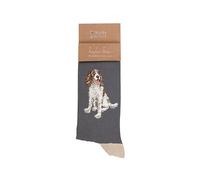 Wrendale Designs by Hannah Dale Willow' Spaniel Herren Socken, grau, 41-45 EU, grau (gris chiné 14)