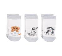 Wrendale - LTW-SOCK004 - Little Wren Baby Socken Set, 3 Paar, Hunde, waschbar, 6-12 Monate