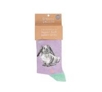 Wrendale - SOCKC004 - Kinder Socken "Rosie Rabbit", Hase, lila, Größe: 27-31, 1 Paar