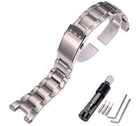 WRISTARMOR Edelstahl g-Shock Ersatzband passend für Casio GST-B100 GST-210 GST-S300 GST-S110 GST-S100 GST-W110 Herren Armband Uhrenarmband, 26mm, Künstlicher Quarz