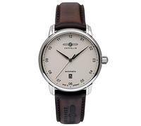 Zeppelin Herren Uhr grau / braun, Größe One Size, 5219671 Grau / Braun One Size