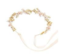 WRITWAA 1 Stück Braut Haarschmuck Blumenkranz Headdress für Hochzeiten Partys und Besondere Anlässe mit Feinen Perlen und Zartem Design für Einen Romantischen Look