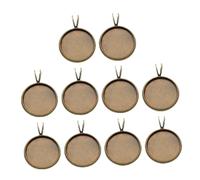 WRITWAA 10 Stück Runde Vintage Anhängerschalen 16mm Kupfer Selbstgemacht Schmuckherstellung Bastelset für Personalisierte Geschenke
