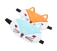 WRITWAA 2 Sätze Niedliche Augenmaske Für Cartoon Tierdesign Komfortable Schlafmaske Und Platzsparend Für Reisen Und Entspannende Nächte 2 Stücke * 2