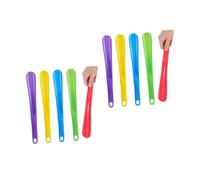 WRITWAA 2 Sätze Teiliges Bunter Schuhanzieher Aus Kunststoff Tragbares Schuhheberwerkzeug Für Damen Gelb Lila Grün Rosa Für Büro Und Reisen Ergonomisch Gestaltet Für Müheloses 5 Stück * 2