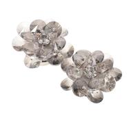 WRITWAA 2 Stück Abnehmbare Strass Knopfabdeckungen Damen Blumenförmig aus Kristall und Legierung Elegante Manschettenknöpfe für Hemd Vielseitiges Accessoire für Hochzeiten und Formelle
