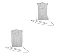 WRITWAA 2 Stück Strass Umhängetasche Handytasche Geldbörse Umhänge Geldbörse Münze Glänzende