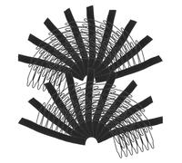 WRITWAA 24 Stück Haarspangen mit 7 zahn Kamm aus Edelstahl und Polyester Komfortabel und Atmungsaktiv für Perücken und Haarverlängerungen bei Besonderen Anlässen
