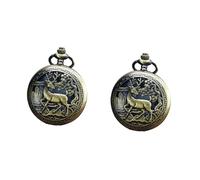 WRITWAA 2stücke Retro Taschenuhr Für Männer Und Frauen Dekorative Kettenuhr Stilvolle Vintage Uhr Aus Robustem Für Besondere Anlässe Und Anstecknadel-ersatz
