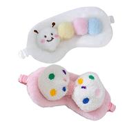 WRITWAA 2stücke Schlafmaske mit Elastischem Band Augenmaske zum Licht Blockieren Schlafmaske für Frauen Männer und Junge Mädchen Geeignet für Reisen Büro und Zuhause