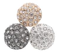 WRITWAA 3 Stück Strassknöpfe aus Legierung Dekorative Runde Kristallknöpfe Leicht Anzubringen und Entfernen für Mäntel und Selbstgemacht Bastelarbeiten