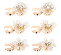 WRITWAA 3paare Damen Manschettenknöpfe mit Perlen und Strass Elegante Blumen designs Leichte Schmuck accessoires für Hemdärmel Stilvolle Veredelung für Blusen und Festliche Kleidung