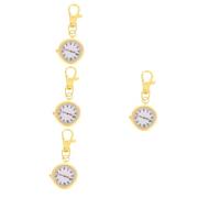 WRITWAA 4 Stück Krankenschwester Uhr Kinder Dekor Schlüsselanhänger-Uhr Krankenschwesteruhr Schlüsselhalter Für Die Handtasche Arzt Uhr Schlüsselanhänger Mann Geldbörse Männlich Legierung