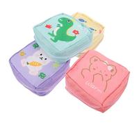 WRITWAA 4 Stück Niedliche Make Up Tasche aus Nylon für Frauen Praktische Kosmetiktasche mit Großem Fassungsvermögen Multifunktionale Kulturtasche für Kleine Gegenstände