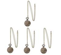 WRITWAA 4 Stück Taschenuhr Herrenhalskette tragbare Taschenuhr Dekorative Uhr antike Uhr für männer mechanische Retro dekorative Männer schauen zu Eisen