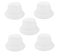 WRITWAA 5 Stück Baumwoll Bucket Hat Blank zum Bemalen Handgemalt Leichter Sommerhut mit Uv Schutz Bequeme für Jungen und Mädchen für Outdoor und Sonnenschutz