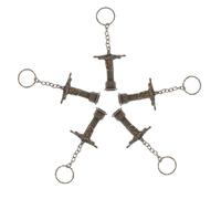 WRITWAA 5st Jesus Schlüssel Anhänger Schlüsselhalter Schlüsselbund Für Autoschlüssel Tasche Zubehör Schlüsselanhänger Kruzifix-anhänger Anhänger in Jesusform Kreativer Schlüssel Legierung