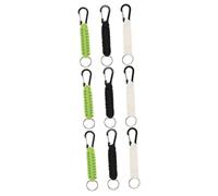 WRITWAA 9stücke Kletter Schlüsselanhänger Teilig Mit Karabiner Clips Schwarz Weiß Grün Multifunktionale Schlüsselbänder Für Outdoor-aktivitäten Camping Und Notfälle