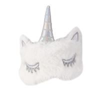 WRITWAA Einhorn-motiv Augenmaske Schlafmaske für Verdunkelung Bequeme Augenbinde mit Einhorn-design Maske zum Schlafen für Frauen und Mädchen Weiß
