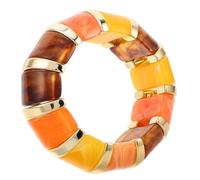 WRITWAA Elastisches Acrylarmband und Einfacher und Auszug mit Unregelmäßigem Geometrischem Design Bequemes Tragegefühl Modernes Minimalistisches Schmuckstück für Frauen