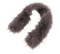 WRITWAA Flauschiger Kinderfellkragen 75cm Weicher Waschbarer Plüschkragen für Daunenjacken Abnehmbarer Winterschal für Mädchen Wärmendes Winterzubehör