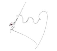 WRITWAA Langer Silberner Haarnadel Schlangenhaarspange mit Quaste Eleganter Haarschmuck für Damen Party und Abendfrisuren Metall Haarstab