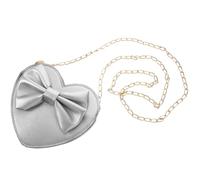 WRITWAA Mädchen Umhängetasche Herzförmige Pu Leder Crossbody Tasche Mit Schleife Für Kinder 5.51X5.12X1.77 Zoll Ideal Für Alltag Tanz Yoga Geschenk