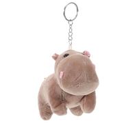 WRITWAA Niedlicher Nilpferd-Schlüsselanhänger Aus Plüsch Mini Hippo Anhänger Für Taschen Rucksäcke Büro Und Alltag Weicher Stofftier Schlüsselring Für Kinder Und Erwachsene