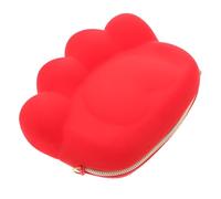 WRITWAA Silikon Münzgeldbörse Katzenpfote Kleines Weiches Portemonnaie mit Münzfach Tragbare Crossbody Tasche für Mädchen und Katzenliebhaber Niedliches Reise Accessoire